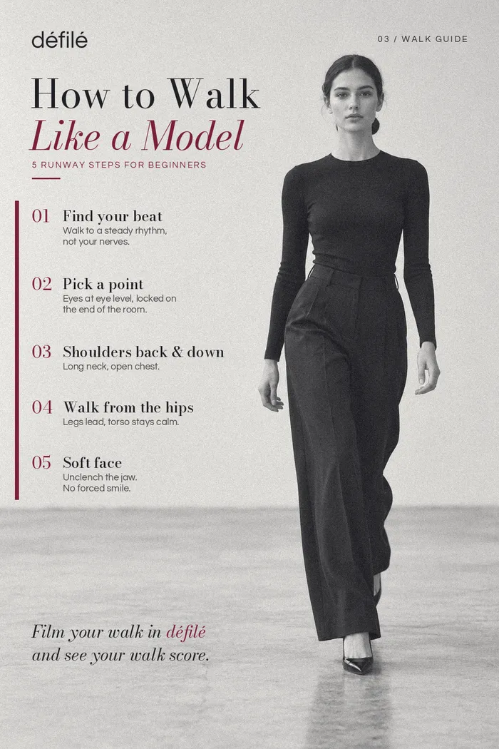 How to walk like a model: five runway steps for beginners